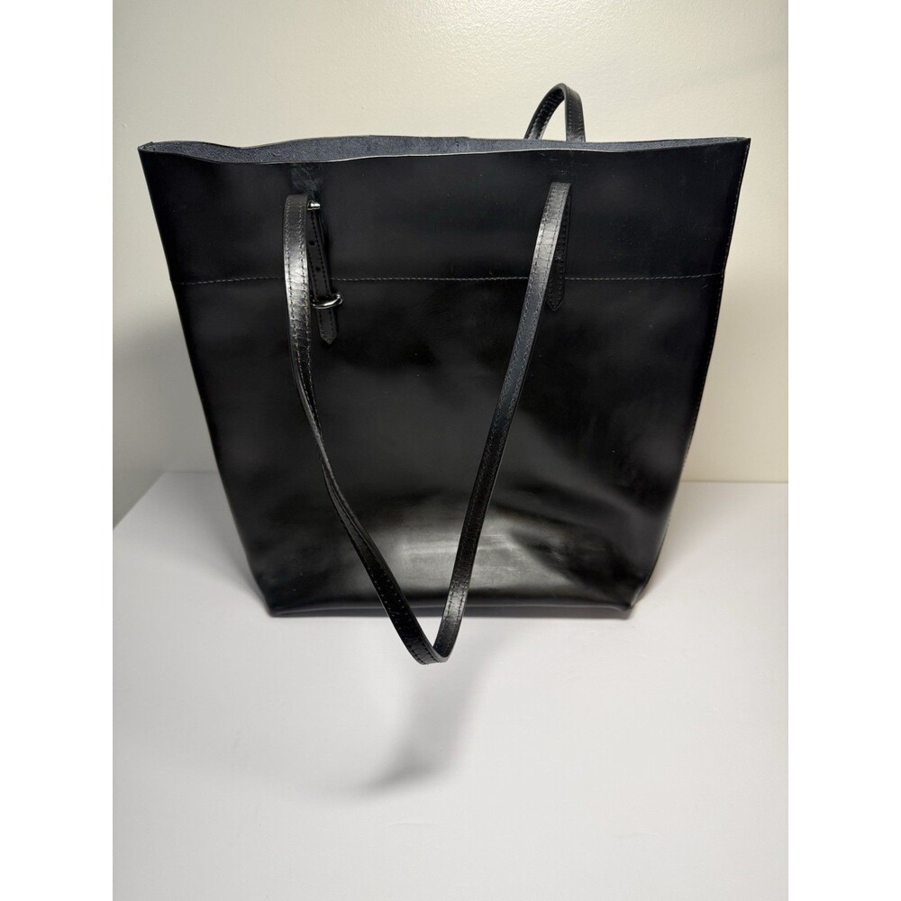 Jack & Chris Buffalo Leather Black Women's Tote Purse Large 15 x 16 x 6